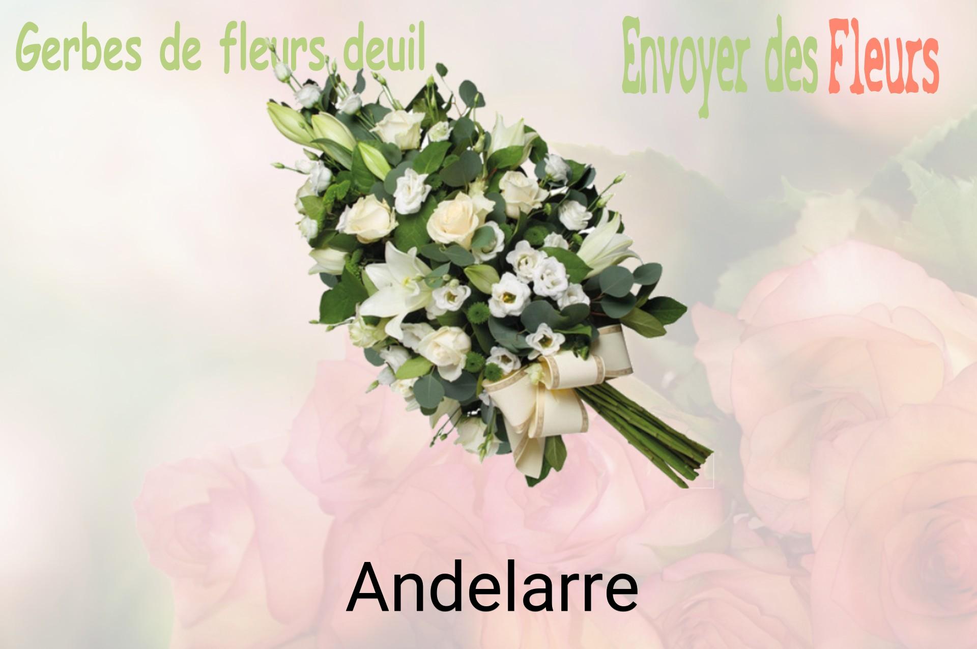 Gerbe de fleurs de deuil livrée à Andelarre